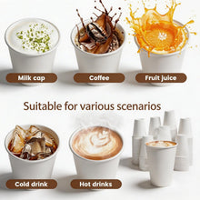 MOUMOULIFE 12 oz Disposable Paper Coffee Cups, 100 Count – Leak-Resistant White Cups for Hot & Cold Drinks, Ideal for Office, Party, Travel, To Go & Daily Use
