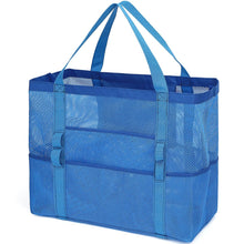 Fammart Mesh Beach Bag for Women, Large Beach Toy Pool Bag with Zipper Pocket, SandProof Cruise Essentials 2026 Family Travel