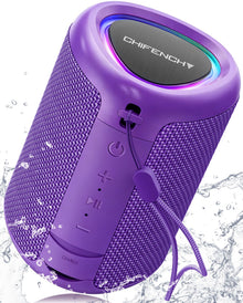 Portable Bluetooth Speaker Beach Essentials: Powerful Crystal Clear Sound/Dynamic Light/IPX5 Waterproof/All Day Playtime/Wireless BT 5.3/TWS Paring, Dad Gifts, Outdoor|Travel|Camping|Pool Accessories