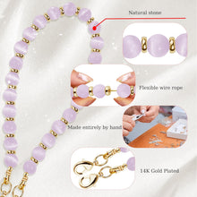 Marble Beaded Phone Wrist Strap,Detachable Phone Bracelet Strap with Tether Tab,Hands-Free Wristlet Strap (Rose Quartz)