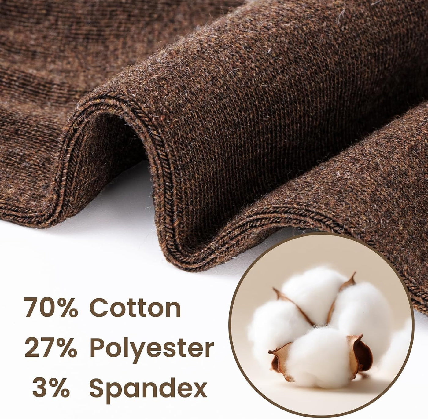 Cotton Women Boot Socks: Aesthetic Soft Crew for Fall Winter Size 6-11 (3/6 Pack)