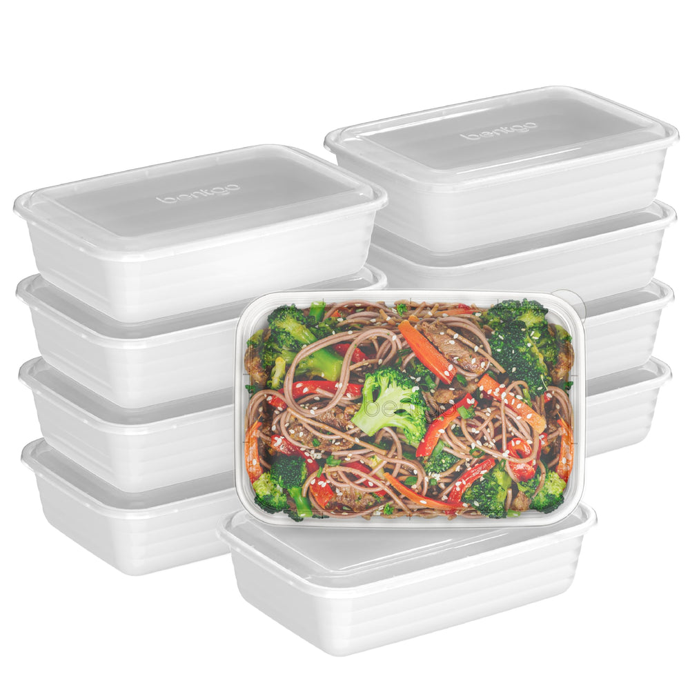 Bentgo Prep - 20-Piece 1-Compartment Reusable Meal Prep Containers with Lids, PFAS & BPA Free Materials, Durable, Microwave, Freezer, & Dishwasher Safe To Go Food Storage (Mint)