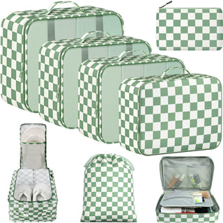 BAGAIL 8 Set Packing Cubes Luggage Packing Organizers for Travel Accessories-Blush Pink