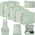White and Matcha Stripe