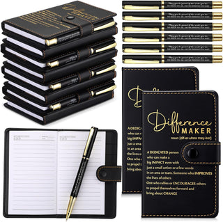 Marspark 10 Set Differen Marker Employee Appreciation Gift Inspirational A5 Leather Notepad with Motivational Pen Thank You Gift for Men Women Cna Nurse Volunteer Staff Team Office Teacher Fathers Day