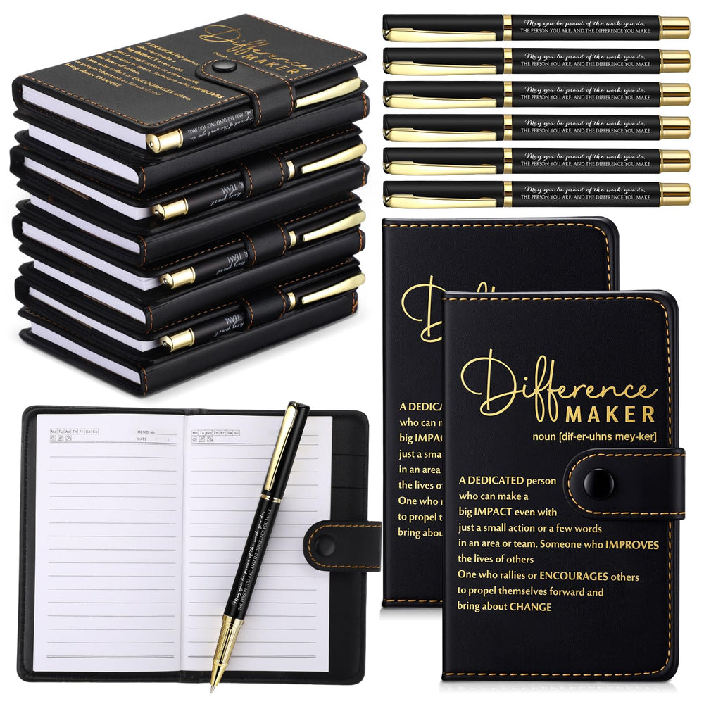 Marspark 10 Set Differen Marker Employee Appreciation Gift Inspirational A5 Leather Notepad with Motivational Pen Thank You Gift for Men Women Cna Nurse Volunteer Staff Team Office Teacher Fathers Day