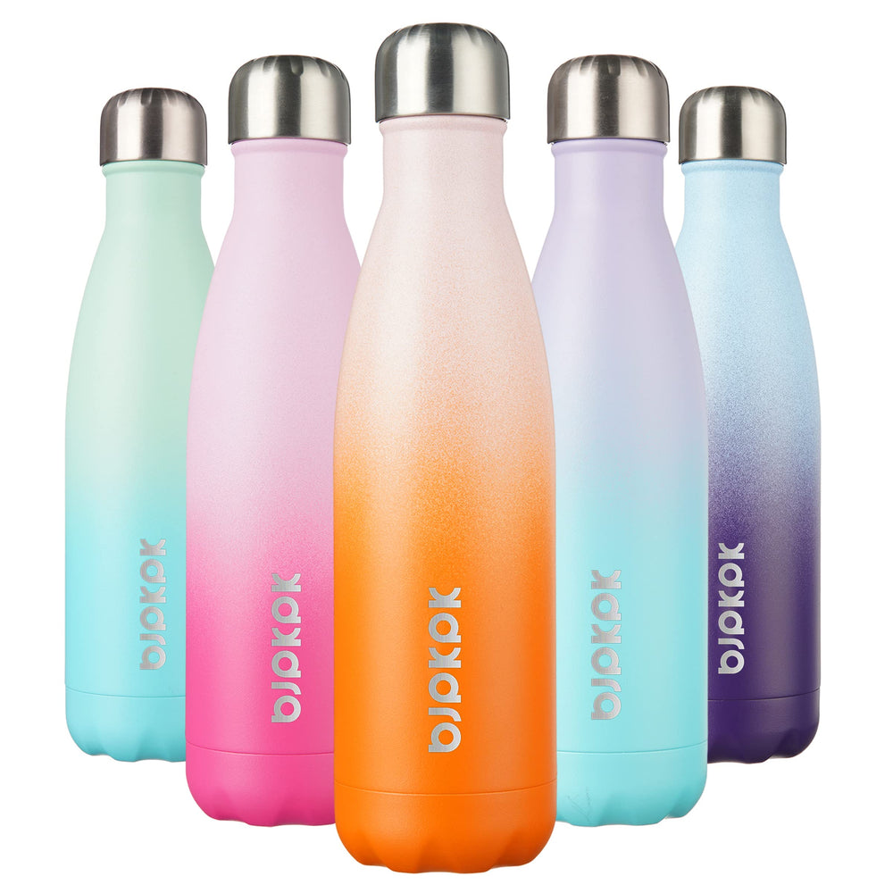 BJPKPK 17oz Insulated Water Bottles Stainless Steel Sports Water Bottles Keep Cold and Hot for Travel Dishwasher Safe,Olive Green
