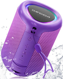 Portable Bluetooth Speaker Beach Essentials: Powerful Crystal Clear Sound/Dynamic Light/IPX5 Waterproof/All Day Playtime/Wireless BT 5.3/TWS Paring, Dad Gifts, Outdoor|Travel|Camping|Pool Accessories