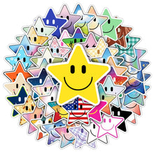 50PCS Smiling Stickers, Cute Water Bottle Stickers for Kids, for Teaching Rewards, Notebooks, Stationery, Luggage, Cartoon PVC Happy Stickers