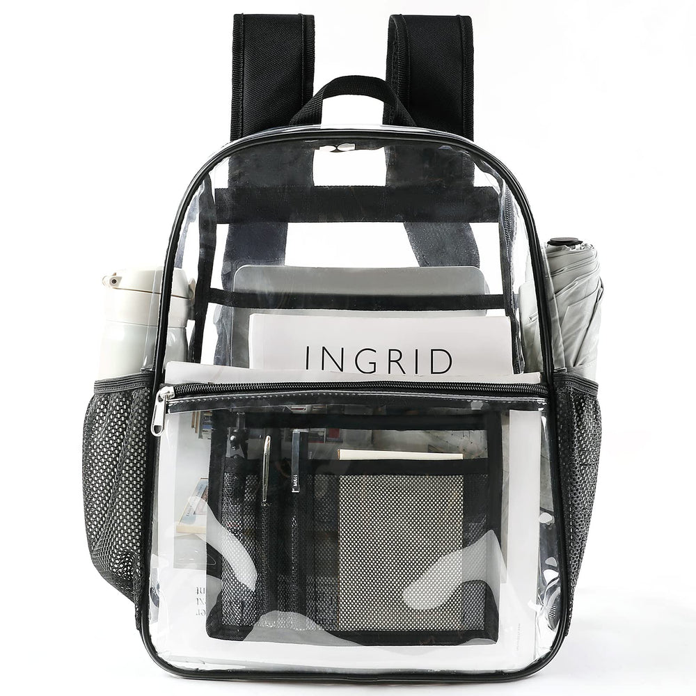 USPECLARE Clear Backpack for Stadium Approved 12×6×12, Water proof Clear Bag for Stadium Events and Concert Work Sport Event