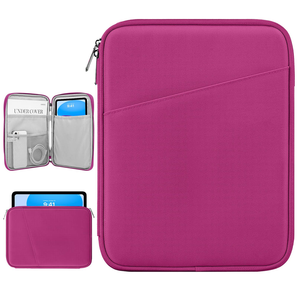 Dadanism 9-11" Tablet Sleeve Bag Carrying Case for iPad (A16) 11th Gen 11", iPad 10th Gen 10.9" Air 5/4, iPad Air M4/Pro 11", iPad 9/8/7th, Galaxy Tab A11+ Plus 11", Remarkable 2 10.3", Black