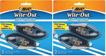 BIC Wite-Out EZ Correct Correction Tape, White, No Dry Time, Tear Resistant Tape, 2-Count