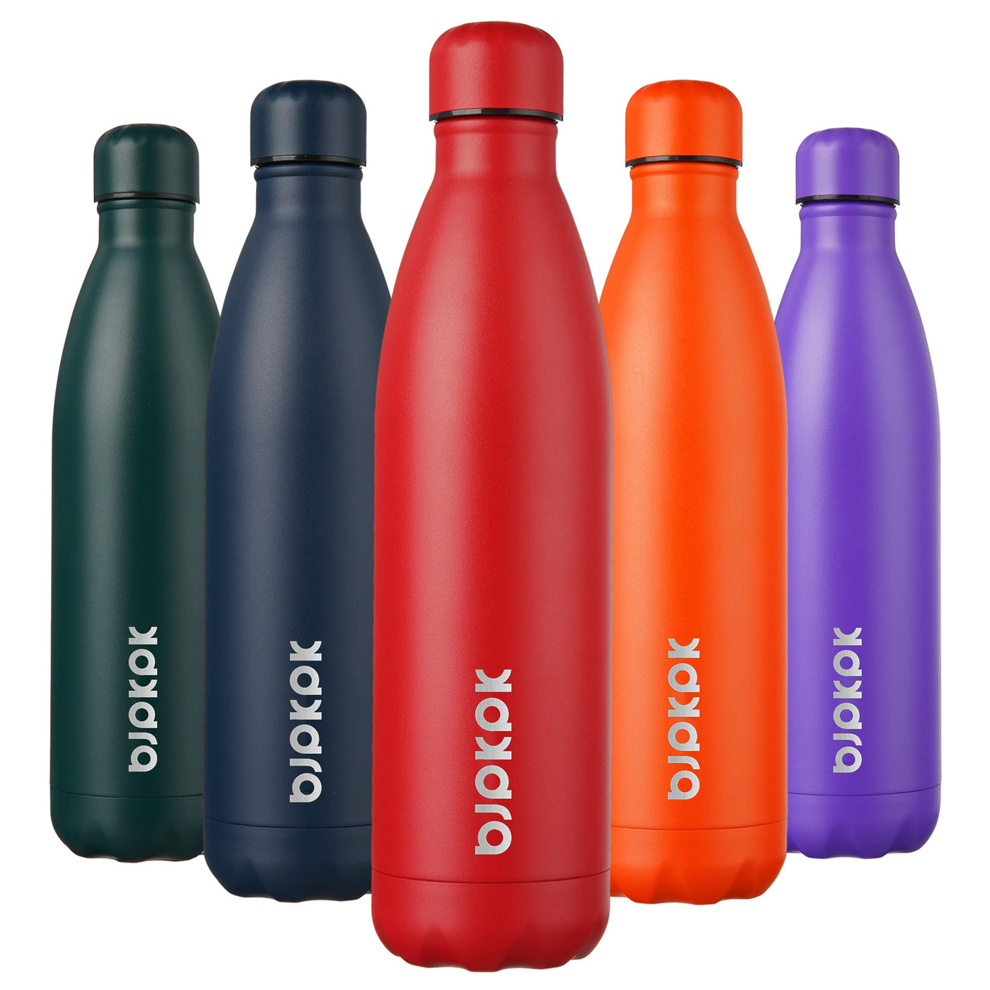 BJPKPK 17oz Insulated Water Bottles Stainless Steel Sports Water Bottles Keep Cold and Hot for Travel Dishwasher Safe,Olive Green