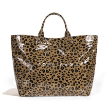 Lushandy PVC Tote Bag Women's Letters Print Hobo Handbag 14L Waterproof Plastic Tote Purse for Work, Beach, Shopping