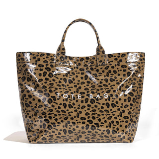 Lushandy PVC Tote Bag Women's Letters Print Hobo Handbag 14L Waterproof Plastic Tote Purse for Work, Beach, Shopping