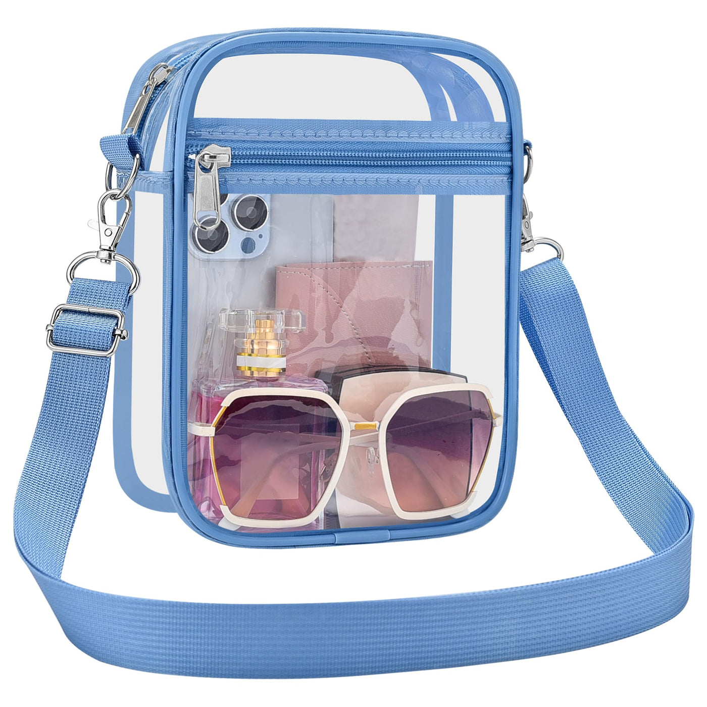 Clear Bag Stadium Approved Clear Purse for Women Clear Crossbody Bag for Stadium Events Concerts Festivals