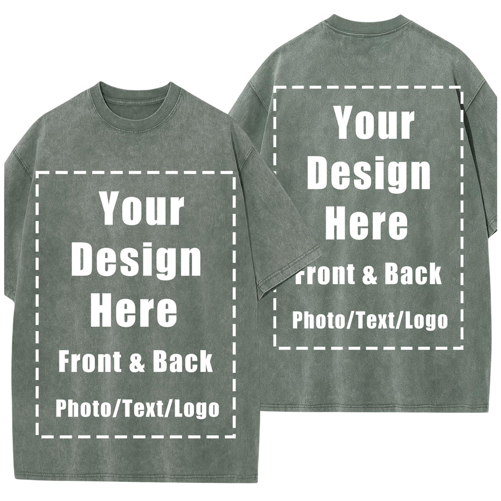 Custom T Shirts Front Back for Men Women Personalized T-Shirt Add Your Own Design with Image Text Logo Tee Tops