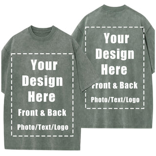 Custom T Shirts Front Back for Men Women Personalized T-Shirt Add Your Own Design with Image Text Logo Tee Tops