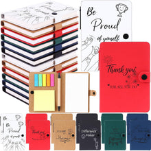 Resurhang 36 Pack Appreciation Gifts Bulk Inspirational Spiral Notebook with Sticky Note Pen, Note Pads Motivational Journals Thank You Gifts for Employee Volunteer Teacher Nurse Team (Pattern)
