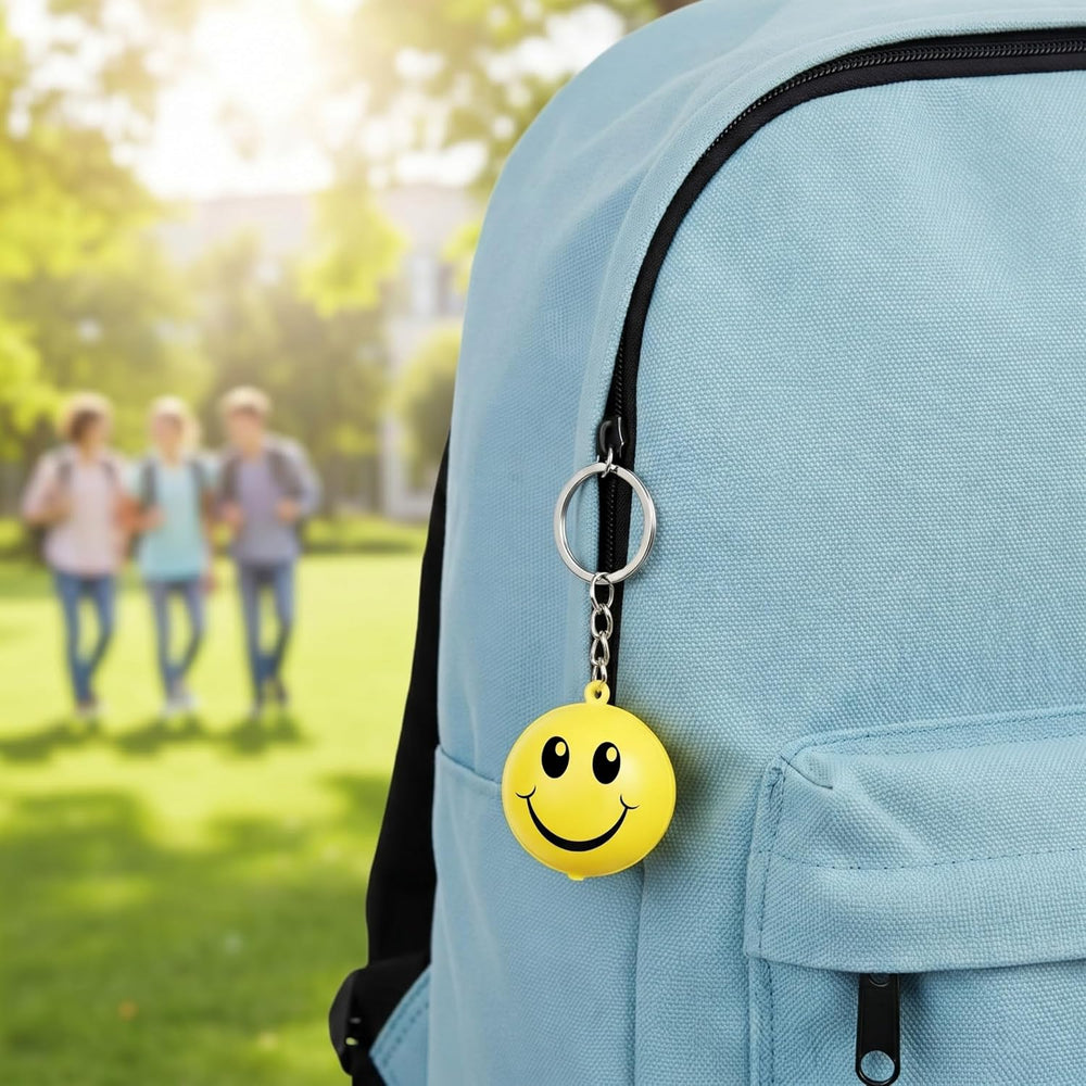 Blulu 20 Pack Smile Stress Balls Keychains Mini Foam Ball Keychains Yellow Stress Relief Gifts for Party Favors, School Carnival Reward, Birthday Party Supplies, Goodie Bag Stuffers