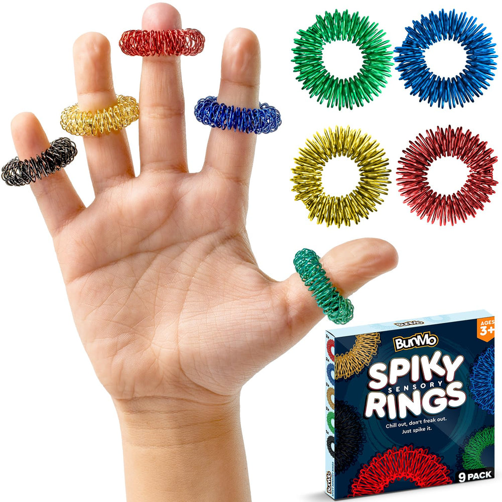 BUNMO Magnetic Fidget Rings – Fidget Toys Adults, Cool Fidgets for Teens, Quiet Fidget Toys, Maximum Strength 8 N50 Magnets, Endless Tricks, Teen Gifts, Fidgets for Kids 8-12, Adult Fidget Toys, Black