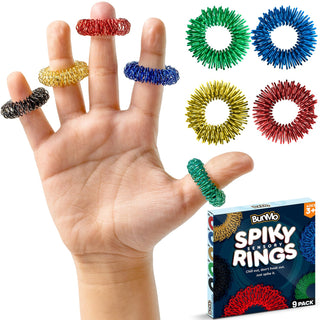 BUNMO Magnetic Fidget Rings – Fidget Toys Adults, Cool Fidgets for Teens, Quiet Fidget Toys, Maximum Strength 8 N50 Magnets, Endless Tricks, Teen Gifts, Fidgets for Kids 8-12, Adult Fidget Toys, Black