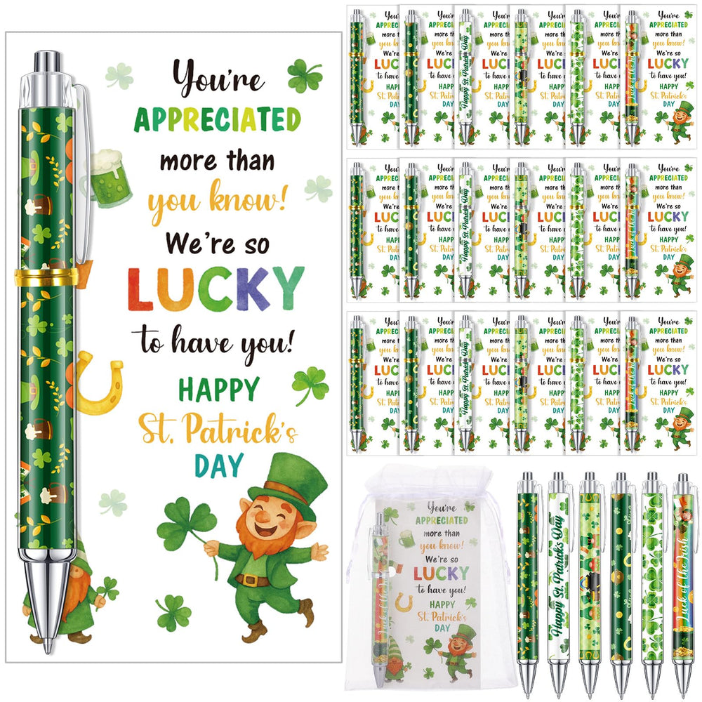 Marspark 30 Set Welcome Back to School Gifts Bulk Ballpoint Pens and Greeting Cards Set with Bags Twist Ties Composition First Day of School Gifts for Teacher Student Classroom Party Favors Supplies