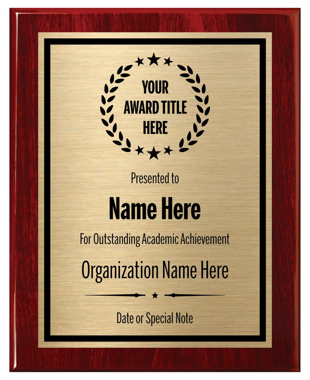 Award Plaques Personalized with Your Text and Title - Engraved Plaque Customized for Employee Appreciation, Recognition, Retirement, Service, Thank You, and more - Custom Awards for Employees, Co-Worker, Friends - Choose Your Size: (6x8 Gold/Black)
