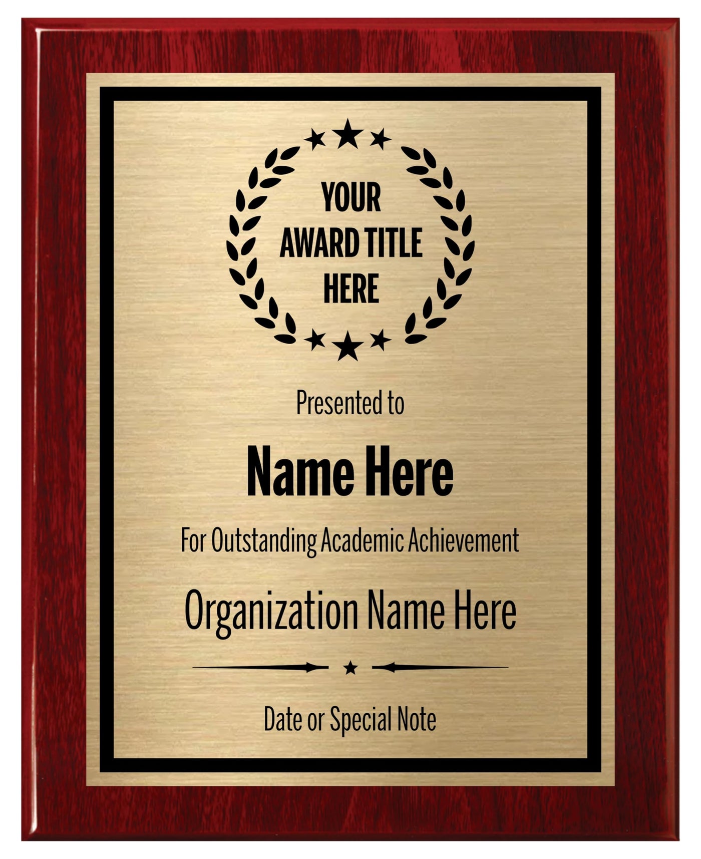 Award Plaques Personalized with Your Text and Title - Engraved Plaque Customized for Employee Appreciation, Recognition, Retirement, Service, Thank You, and more - Custom Awards for Employees, Co-Worker, Friends - Choose Your Size: (6x8 Gold/Black)