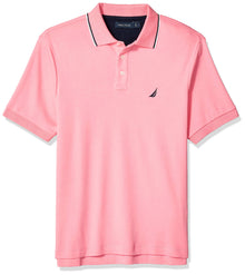 Nautica Men's Classic Fit Short Sleeve Dual Tipped Collar Polo Shirt
