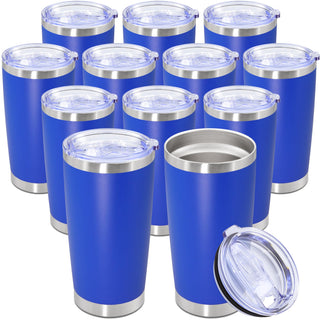 20oz Tumbler Stainless Steel Tumbler Cup with Lid Vacuum Insulated Double Wall Travel Mug, Durable Powder Coated Travel Coffee Tumbler Mug for Hot & Cold Drinks, Purple,1 Pack