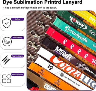 Auroyagift Personalized Lanyard with Logo Text Name 5/10/100/1000PCS, Neck Straps Keychains Customize For Women Men, ID Badges,Keys Office School Event