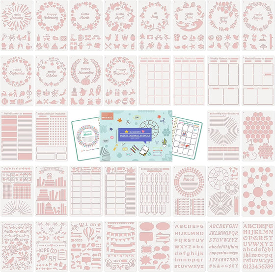 Bullet Journal Stencils (36PCS), Journal Supplies Accessories Kit for Bullet Journaling & Planner