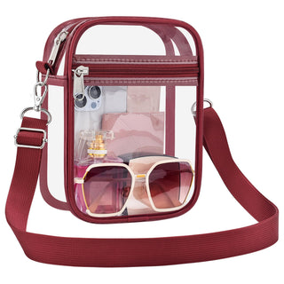 Clear Bag Stadium Approved Clear Purse for Women Clear Crossbody Bag for Stadium Events Concerts Festivals