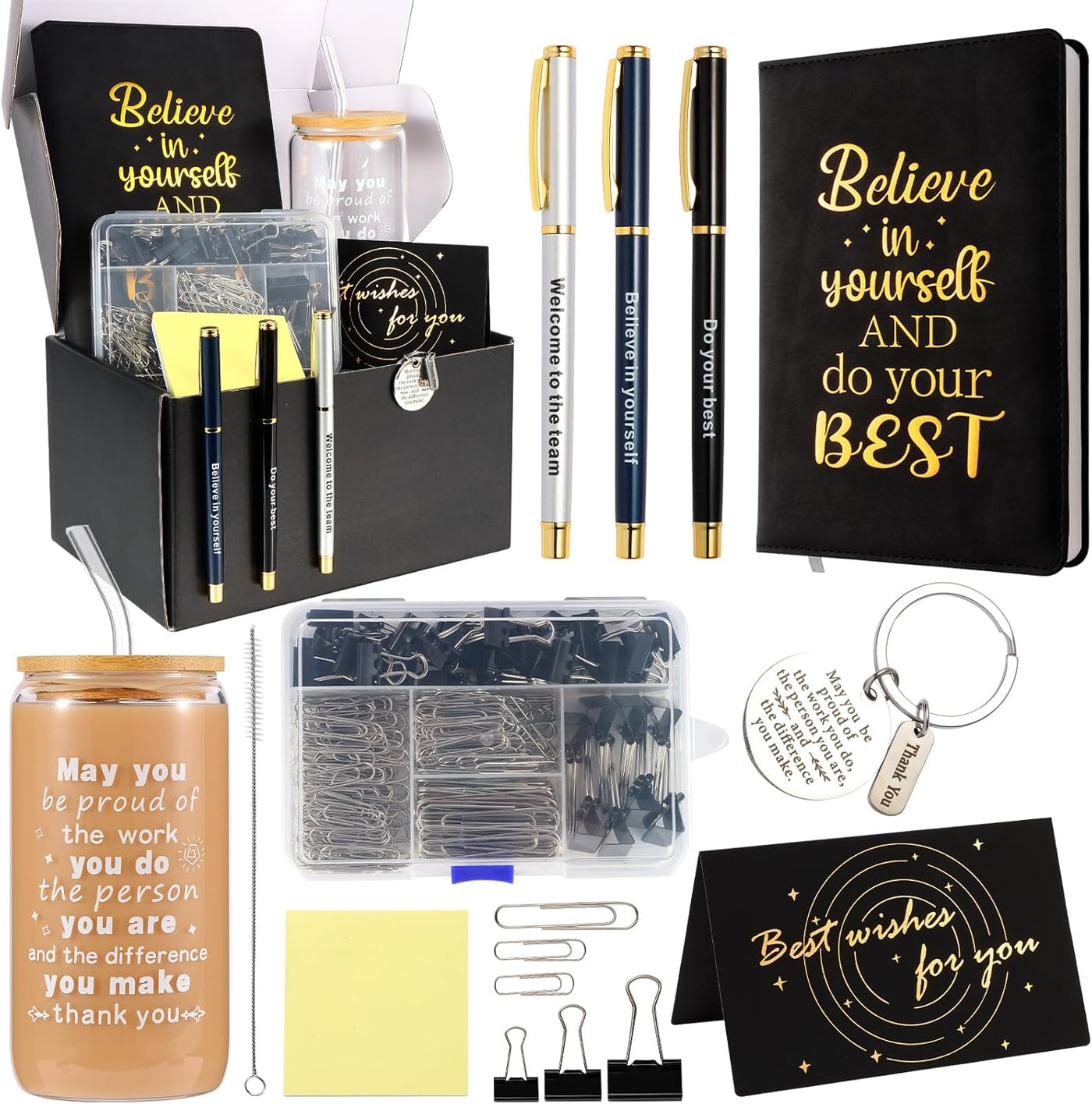 SAIWEILAI ONLINE 10 Pieces New Employee Gifts Set Welcome to The Best Team Ever Gifts Bulk New Hire Gift for Colleague
