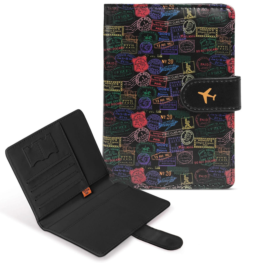 COSHAYSOO Purple Passport Cover Holder and Initial Luggage Tag Set TSA Approved with Personalized Monogram Chenille Letter Patch for Women Teen Girls, Cute Travel Bag Suitcase Identifier (A)