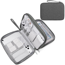 FYY Travel Cable Organizer Pouch Electronic Accessories Carry Case Portable Waterproof Double Layers All-in-One Storage Bag for Cord, Charger, Phone, Earphone Black