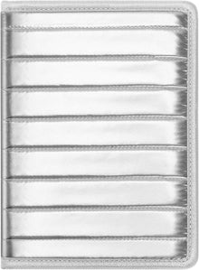 Padfolio/Portfolio Binder, Mini Padfolio Portfolio Binder 5 x 8 Legal Writing Pad, A5 Document Organizer Folder for Men Women,Silver