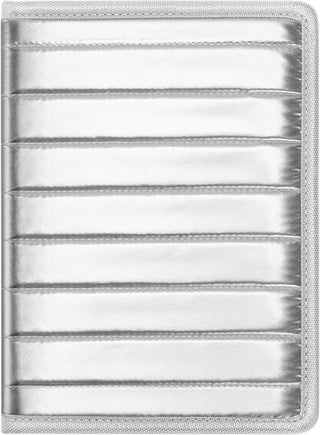 Padfolio/Portfolio Binder, Mini Padfolio Portfolio Binder 5 x 8 Legal Writing Pad, A5 Document Organizer Folder for Men Women,Silver