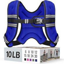 Zeerun Weighted Vest, 6lb/8lb/10lb/12lb/15lb/18lb/20lb/24lb/30lb for Men Women, Reflective Stripe Adjustable Buckle, Comfortable Durable Rucking Vest for Walking Running Strength Training