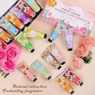 12 Pack Hand Cream Gift Set For Women,Teacher Appreciation Gifts,Mini Hand Lotion Travel Size Moisturizing Hand Cream for Dry Cracked Hands,Graduation Gifts,Birthday Gift,Bridesmaid Gift,Party Favors