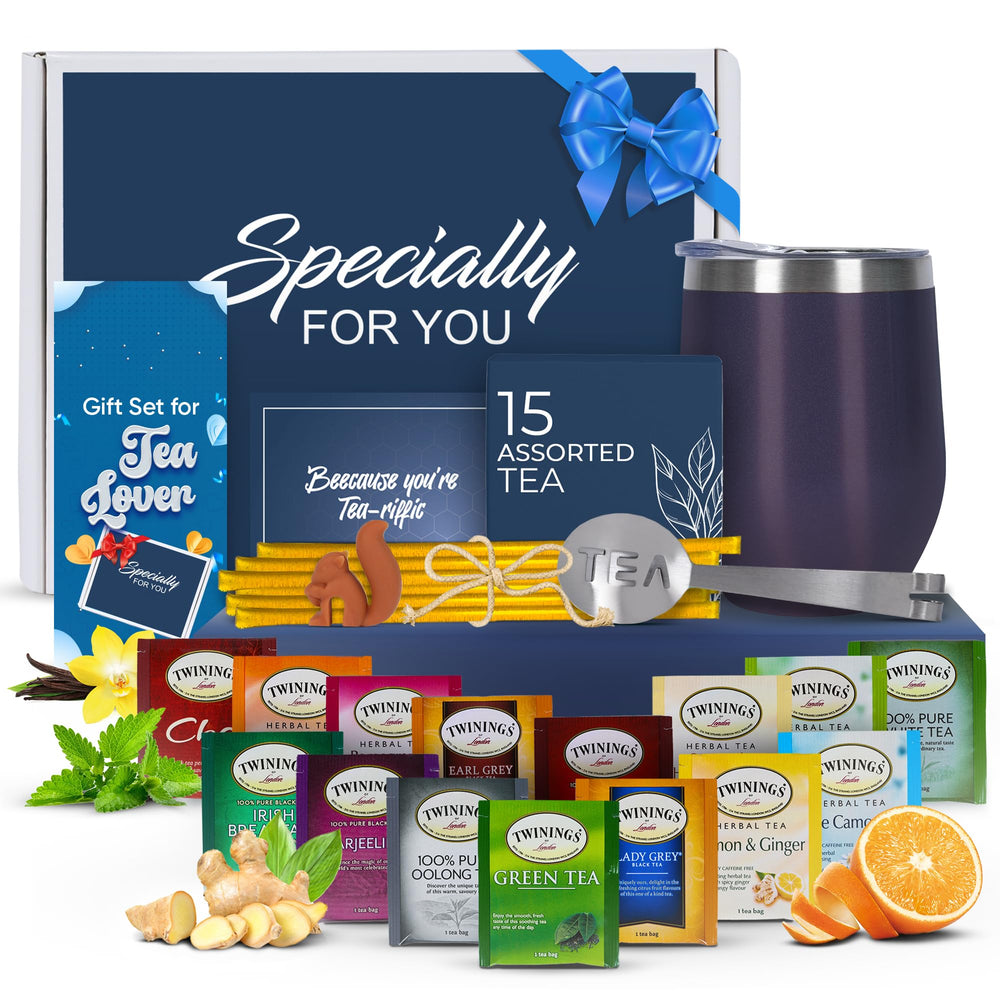 Modern Elegance Tea Tumbler Gift Set for Women, Teal