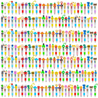 CZWZ 20Pcs Mini Multicolor Pens in One 4-in-1 Cute Pens Bulk for Kids, Fun Kawaii Ballpoint Pens for Birthdays and Children's Party Favors Gifts Teacher School Supplies