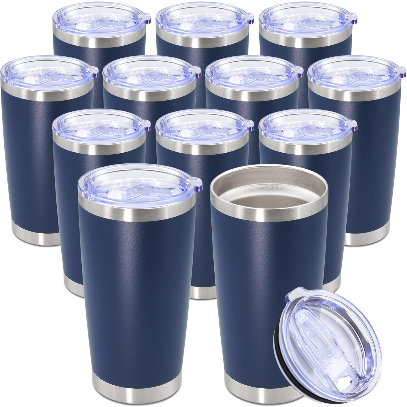 20oz Tumbler Stainless Steel Tumbler Cup with Lid Vacuum Insulated Double Wall Travel Mug, Durable Powder Coated Travel Coffee Tumbler Mug for Hot & Cold Drinks, Purple,1 Pack