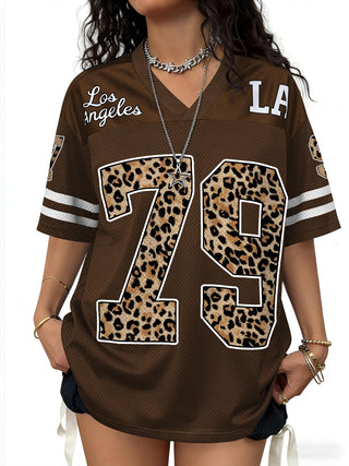 Jersey Shirts for Women Oversized Graphic Tees Men Y2K Tops V Neck Cute Streetwear T Shirt Football Jersey