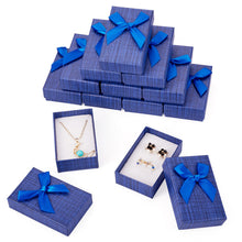 Craftdady 12 pcs Jewelry Gift Box Set Empty Packaging Cases with Bowknot Rectangle Cardboard Paper Jewelry Boxes with Lid for Necklaces Rings Earrings Pendants Displaying (BurlyWood)