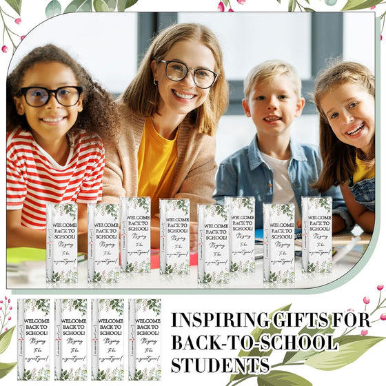 Dunzoom 50 Sets Welcome Back to School Gifts Include Greeting Cards and Inspirational Ballpoint Pens First Day of School Stationery Set for Teachers Students Reward Supplies(Paper,Classic Style) - hover image