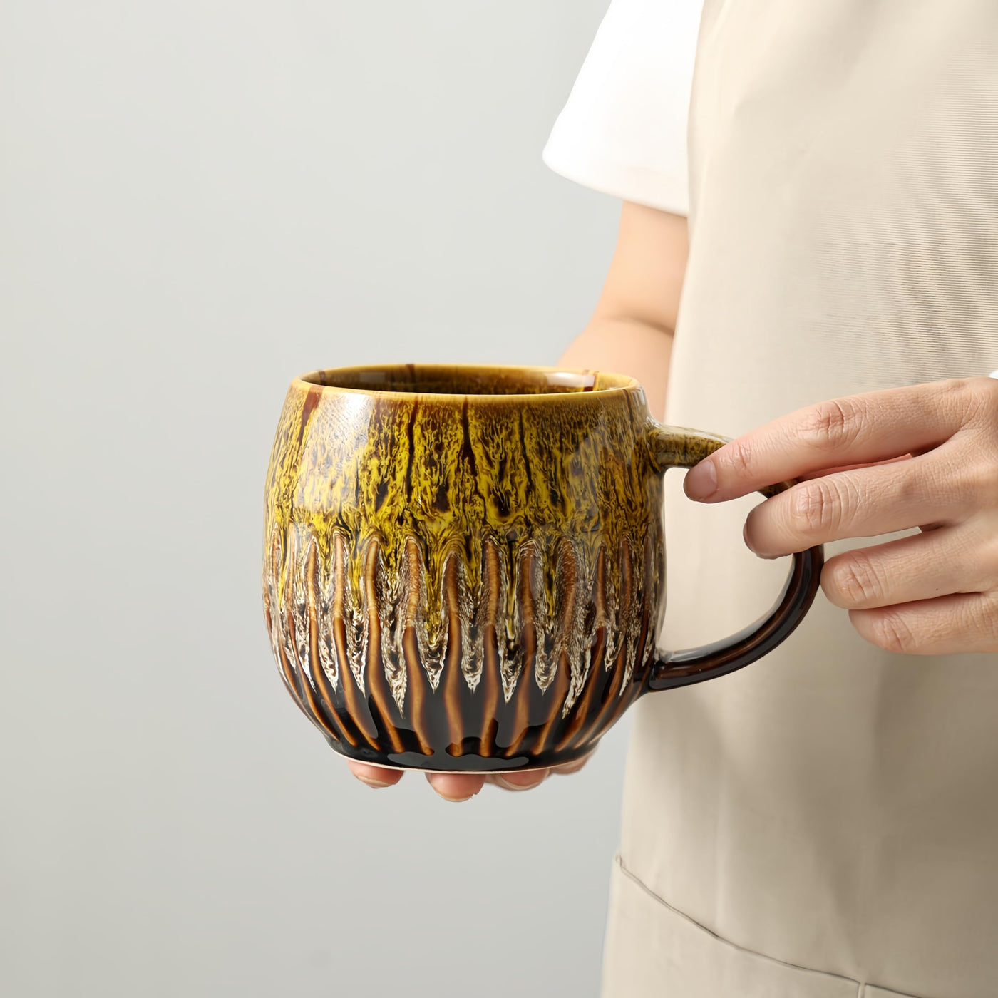 Large Ceramic Coffee Mug - 20oz Big Tea Cup, Red | Large Tea Mug, Microwave Safe, Dishwasher Safe