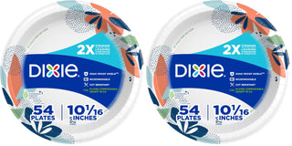 Dixie Medium Paper Plates, 8.5 Inch, 90 Count, 2X Stronger*, Microwave-Safe, Soak-Proof, Cut Resistant, Disposable Plates For Everyday Breakfast, Lunch, & Dinner Meals