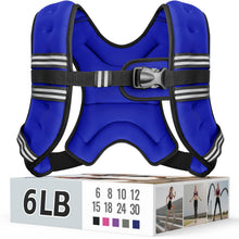 Zeerun Weighted Vest, 6lb/8lb/10lb/12lb/15lb/18lb/20lb/24lb/30lb for Men Women, Reflective Stripe Adjustable Buckle, Comfortable Durable Rucking Vest for Walking Running Strength Training